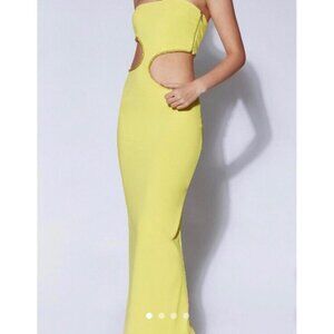NWT Meshki Yellow Cut Out Dress